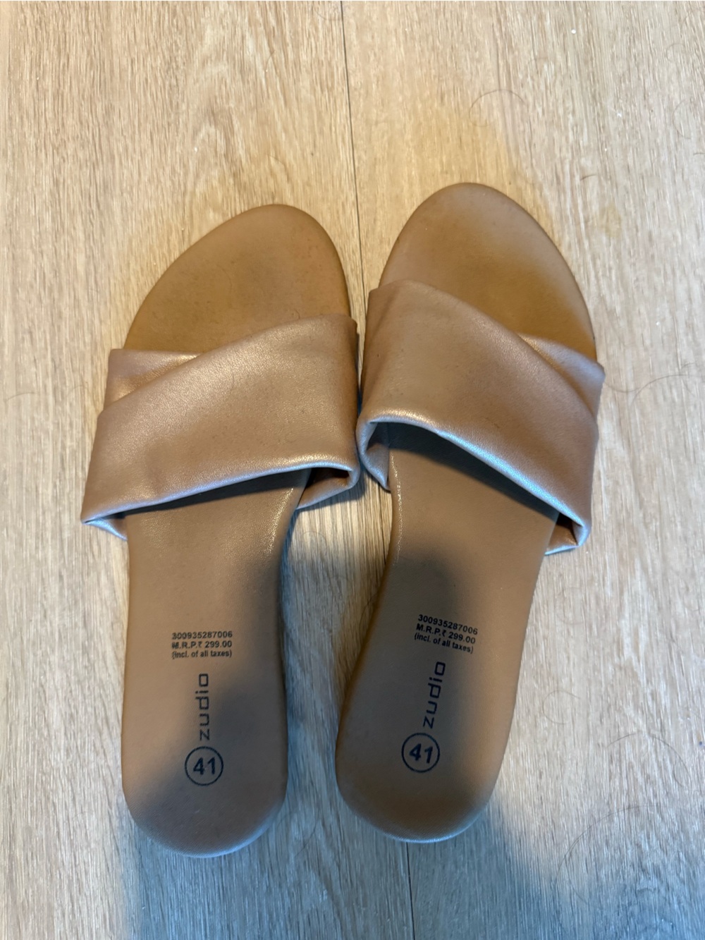 Women's Tan Slide Sandals